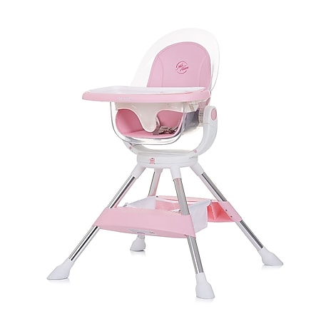 Chipolino Kinderhochstuhl Vision, Sitz 360° drehbar, Rückenlehne verstellbar rosa 