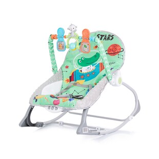 Chipolino Babywippe Baby Spa 2 in 1 elektrisch Stuhl Schaukelfunktion Spielbogen grün 