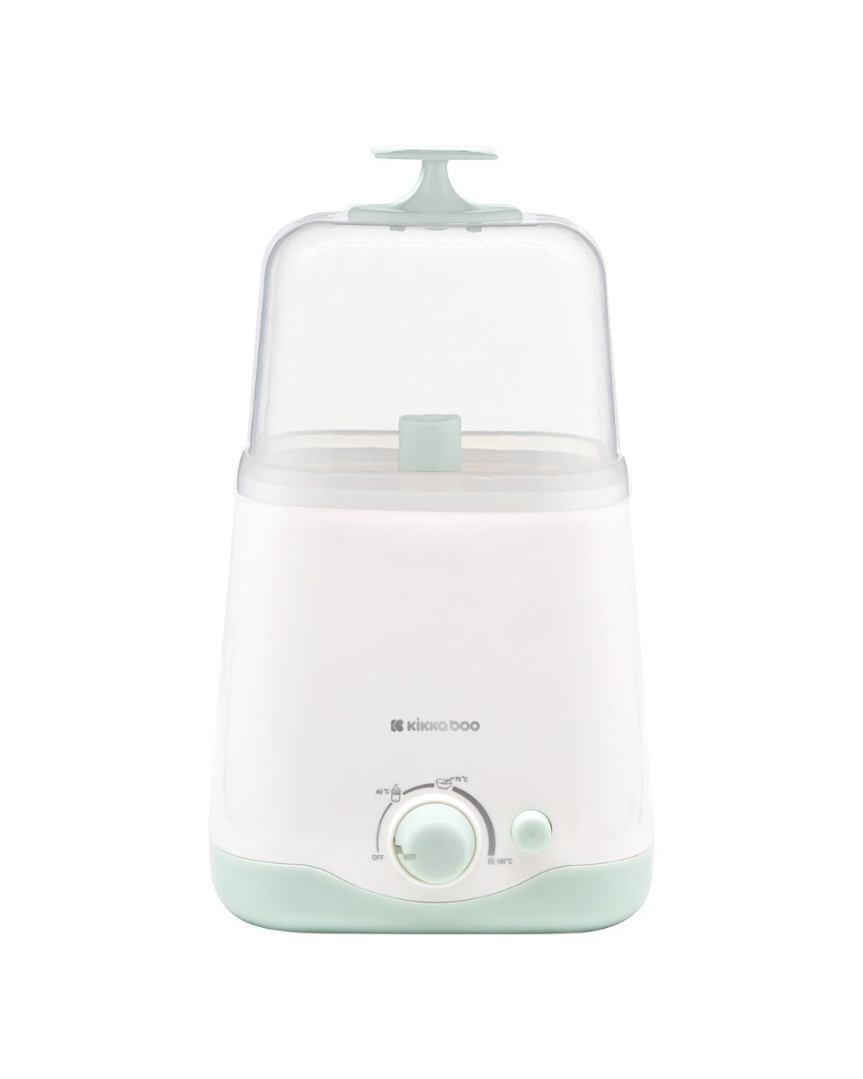 Kikkaboo Doppelflaschenw&auml;rmer 3 in 1 Twinny erw&auml;rmen, sterilisieren, Abdeckung gr&uuml;n 