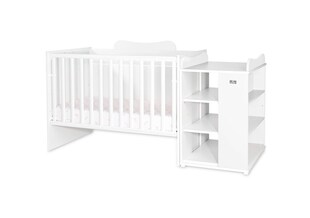 Lorelli Babybett Multi, Jugendbett, Schreibtisch, Wickeltisch, mehrfach umbaubar weiß 