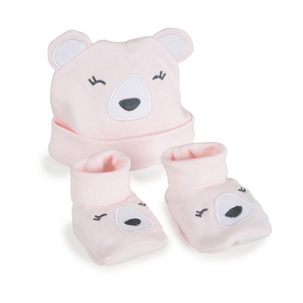 Cangaroo Babym&uuml;tze und F&uuml;&szlig;linge Rey 100 % Baumwolle, Erstlingsm&uuml;tze Umfang 37 cm rosa 