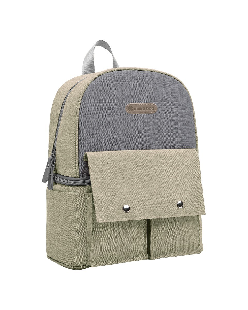 Kikkaboo Wickeltasche Nia Rucksack, Rei&szlig;verschluss&ouml;ffnung, verschiedene F&auml;cher beige 