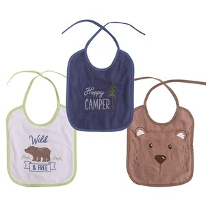 Baby Care Babylatz-Set 3-teilig, waschbar, zum Binden, einlagig, ab Geburt blau 