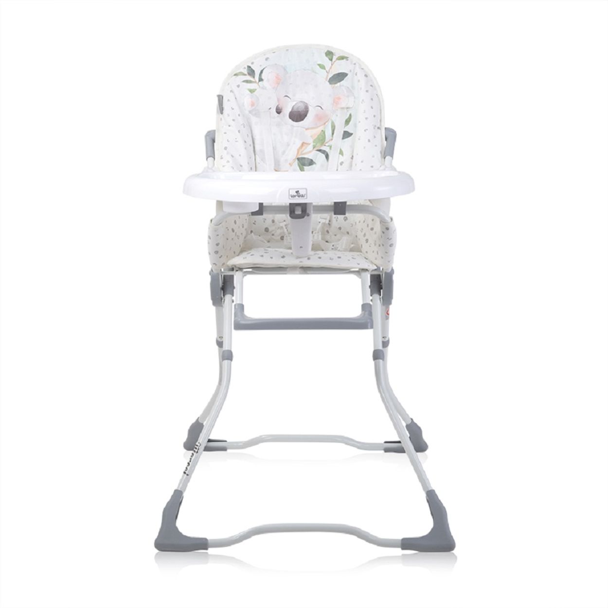 Lorelli Kinderhochstuhl Marcel, klappbar, Bechervertiefung, abwaschbarer Stoff wei&szlig; 