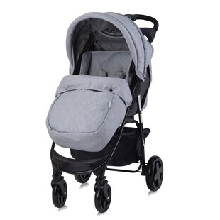 Lorelli Kinderwagen Buggy Olivia, Zubehörbox, Fußabdeckung, verstellbar, Korb grau 
