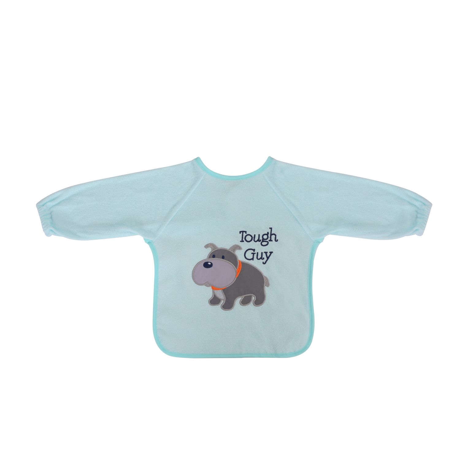 Baby Care Babyl&auml;tzchen 1026027 Langarm Stickerei wasserdicht Selbstverschluss blau 