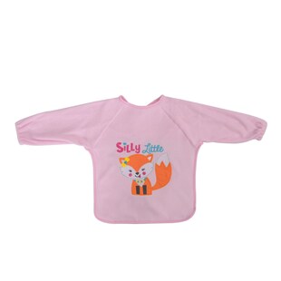 Baby Care Babylätzchen 1026027 Langarm Stickerei wasserdicht Selbstverschluss rosa 