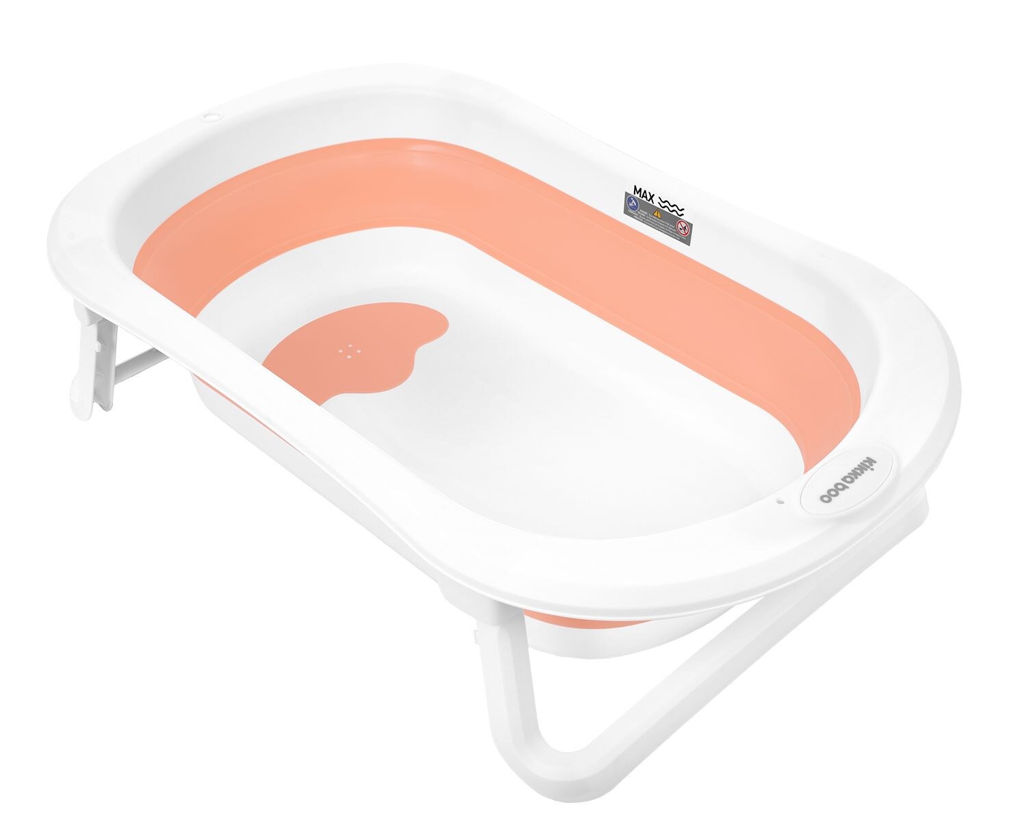 Babybadewanne Fiji faltbar rutschfest Wasserablauf leicht zu reinigen rosa