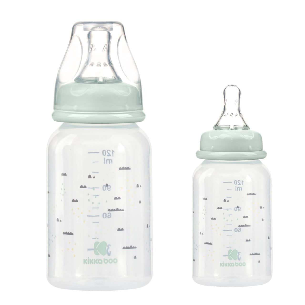 Kikkaboo Babyflasche Savanna 120 ml, aus Kunststoff, Anti-Kolik-Sauger Gr&ouml;&szlig;e S gr&uuml;n 