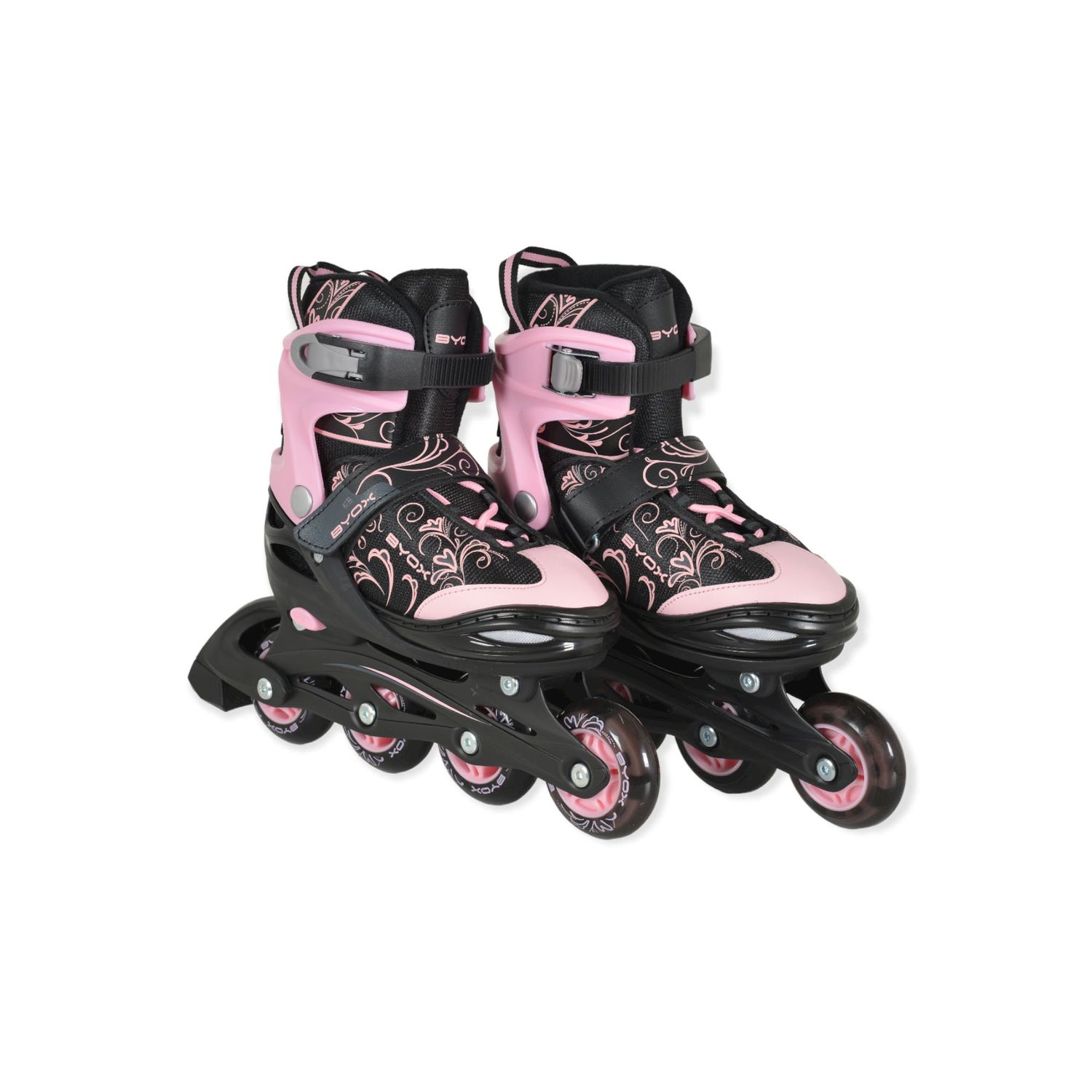 Byox Inliner 2 in 1 Double pink Rollschuhe, PU-LED-R&auml;der, verschiedene Gr&ouml;&szlig;en M (Gr.34-37) 