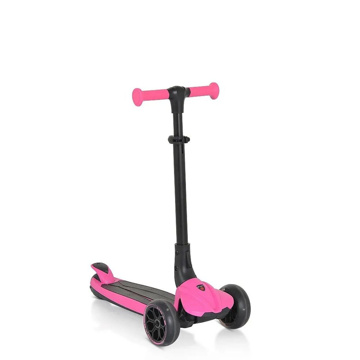 Byox Kinderroller Bolt 3 Räder, höhenverstellbar, klappbar, PU-Räder, ABEC-9 rosa
