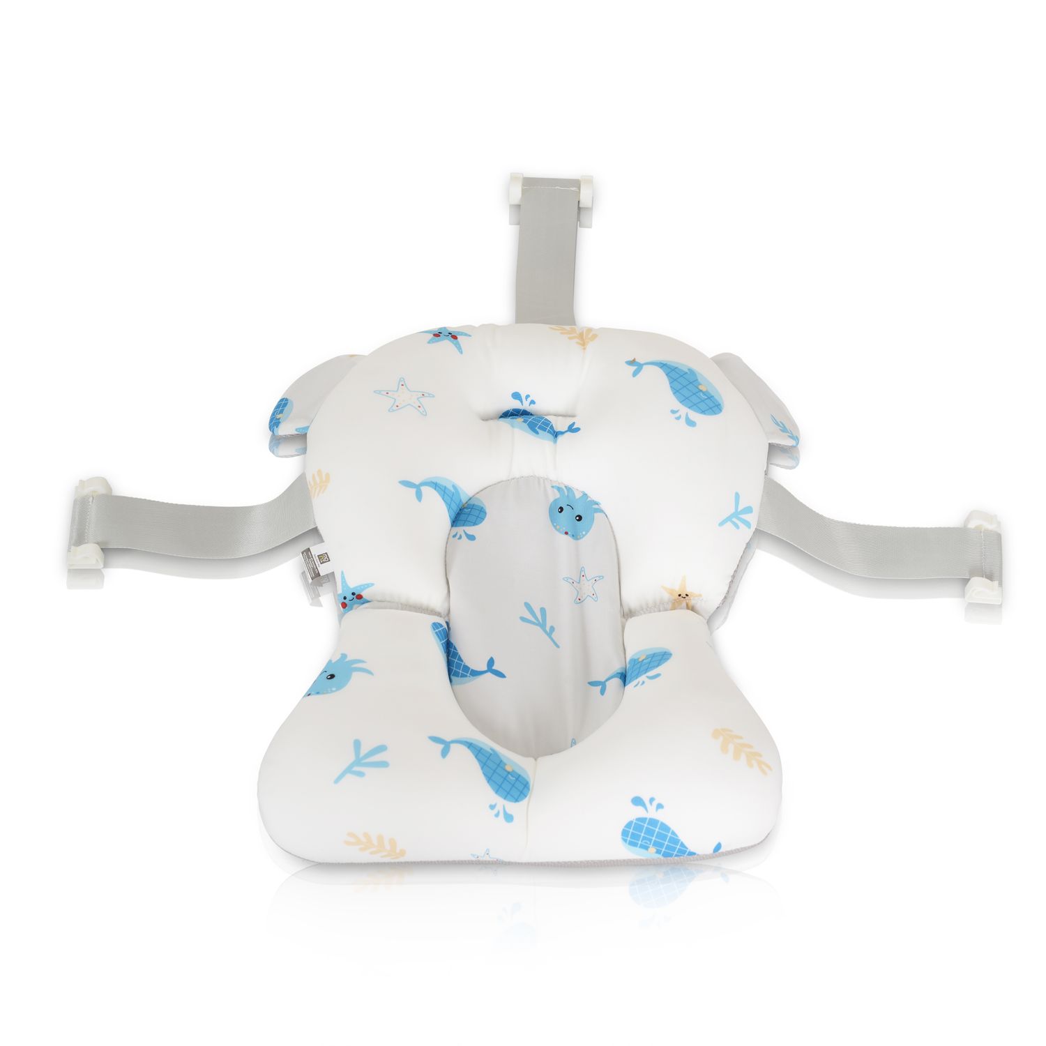 Moni Baby-Badekissen Sea Stars HA-B48, Badeauflage, Kunststoff Clips, ab Geburt blau 