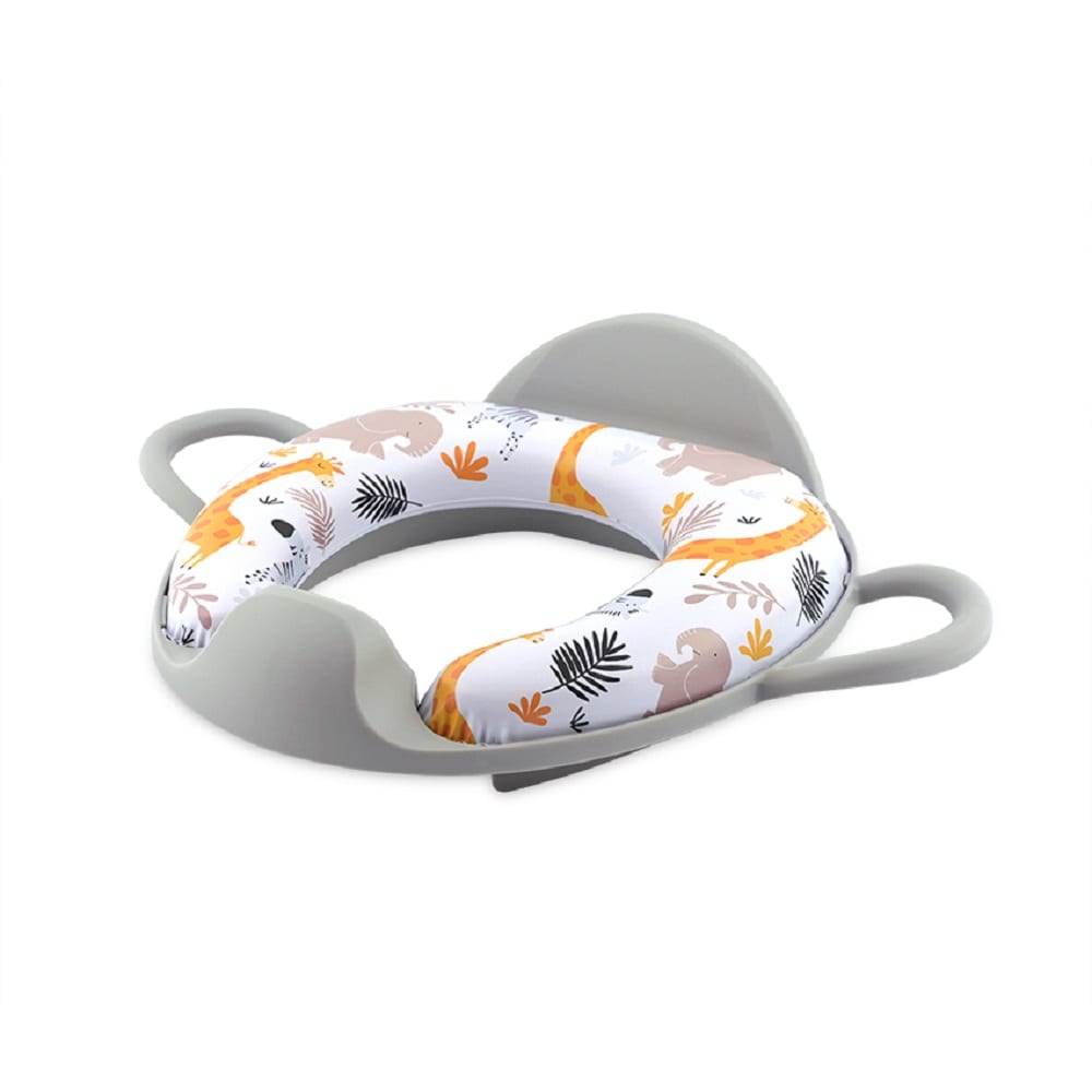 Lorelli Toilettensitz R&uuml;ckenlehne Handgriff gepolstert, Spritzschutz, Kunststoff grau 