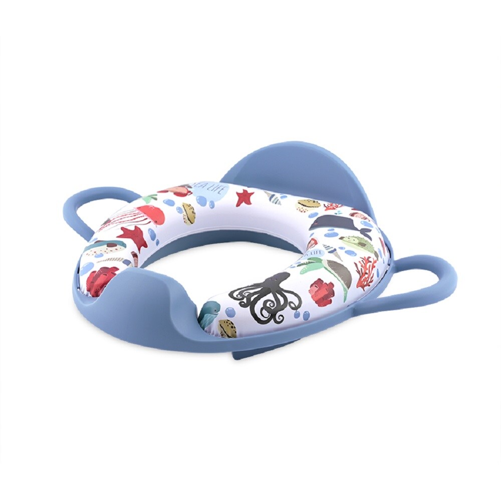 Lorelli Toilettensitz R&uuml;ckenlehne Handgriff gepolstert, Spritzschutz, Kunststoff dunkelblau 