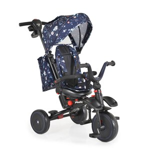 Byox Dreirad Tricycle Pluto, faltbar, EVA-Reifen, Schiebestange, Sitz drehbar blau 