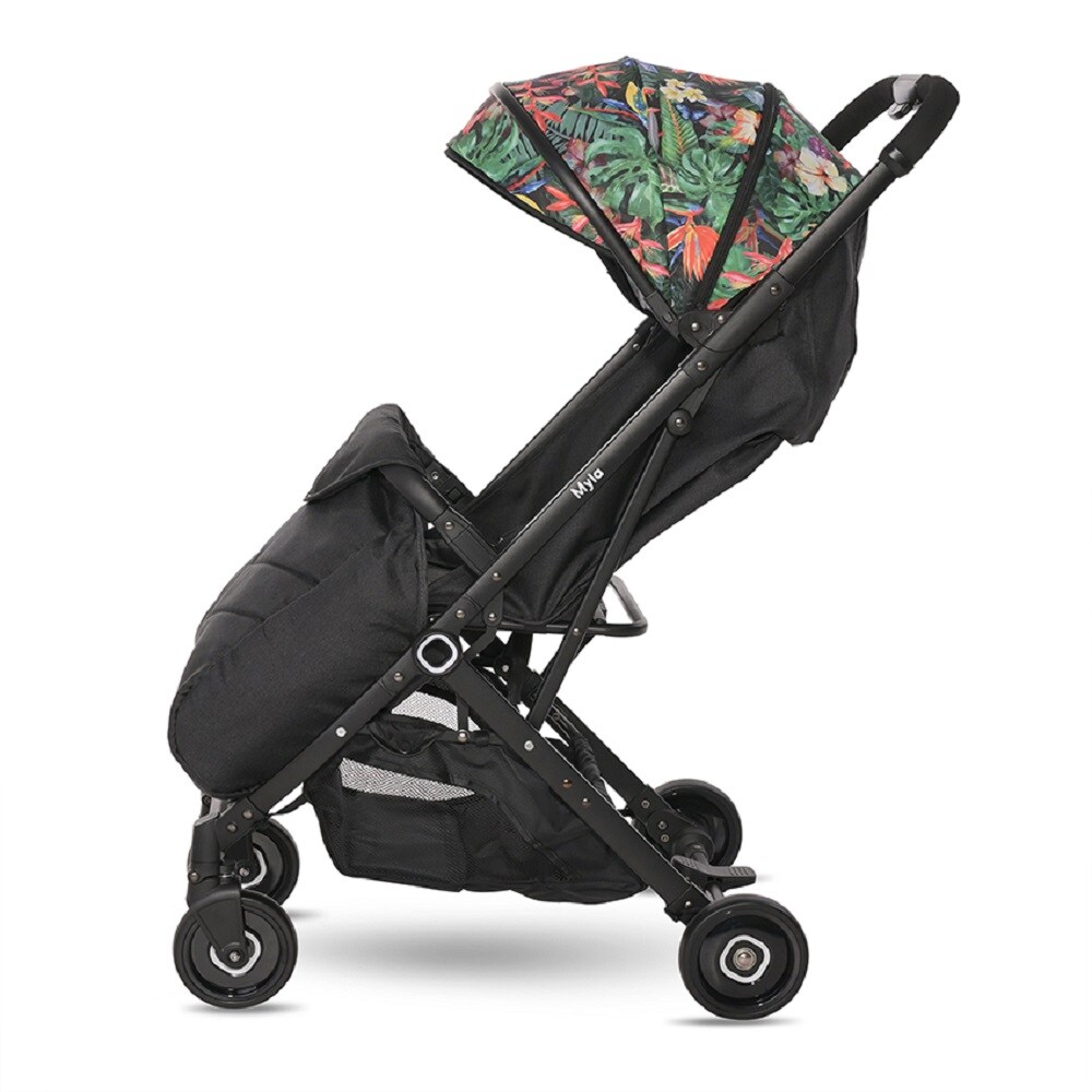 Lorelli Kinderwagen Myla Aluminiumrahmen Korb Fu&szlig;sack klappbar mit Zusatzgriff bunt 