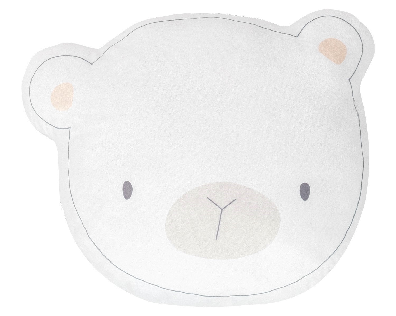 Kikkaboo Babykissen Pl&uuml;schtier, Kuschelkissen, Figurenkissen, ab Geburt wei&szlig; 