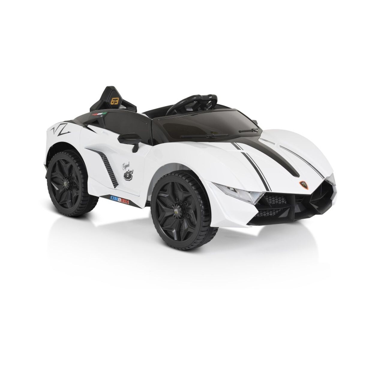 Kinder Elektroauto Cordoba, MP3-Anschluss, Fernbedienung, Gurt, Bluetooth weiß