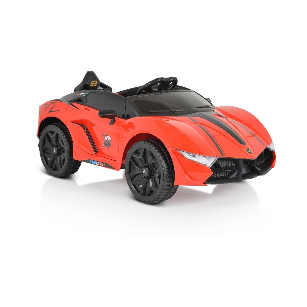 Moni Kinder Elektroauto Cordoba, MP3-Anschluss, Fernbedienung, Gurt, Bluetooth rot 