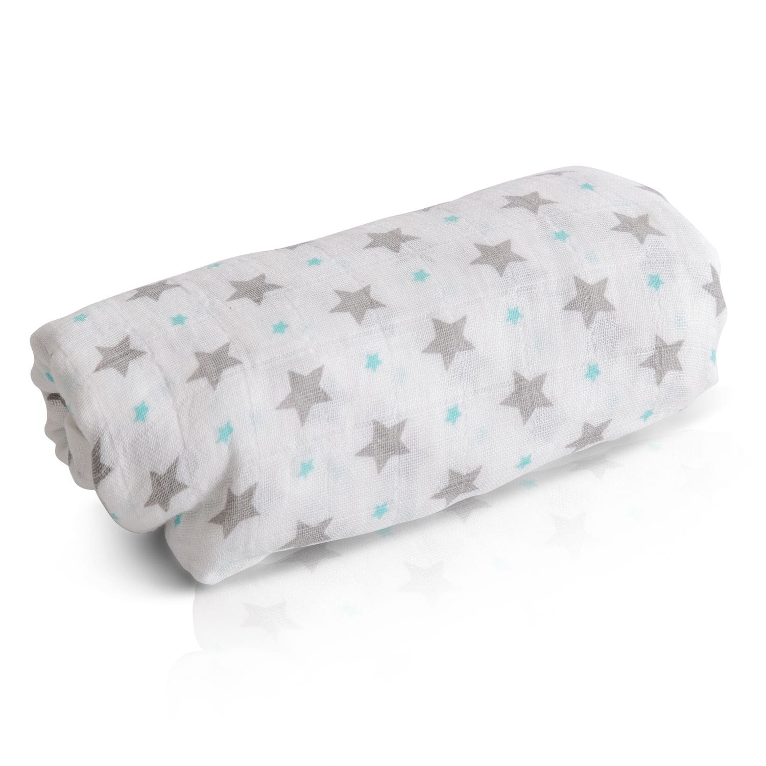 Cangaroo Baby Stoffwindel Set Aimy 120 x 110 cm, Klemmen, Musselin, Spuckt&uuml;cher grau 