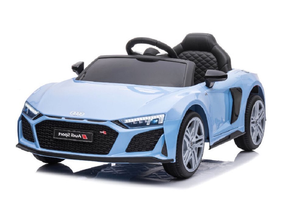 ES-Toys Kinder Elektroauto Audi R8 Spyder Bluetooth Fernbedienung EVA-Reifen blau 