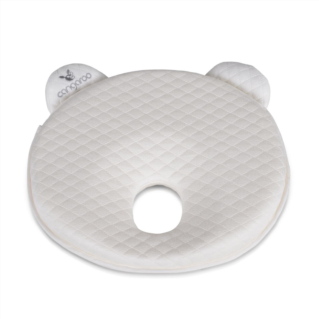Cangaroo Babykissen Pooh ergonomisch 27 x 24 x 3 cm, Memory-Schaum, ab Geburt weiß