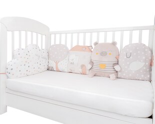 Kikkaboo Babykissen-Set 5-tlg. Plüsch Jersey Einzelkissen Maße 35 x 30 x 7 cm beige 