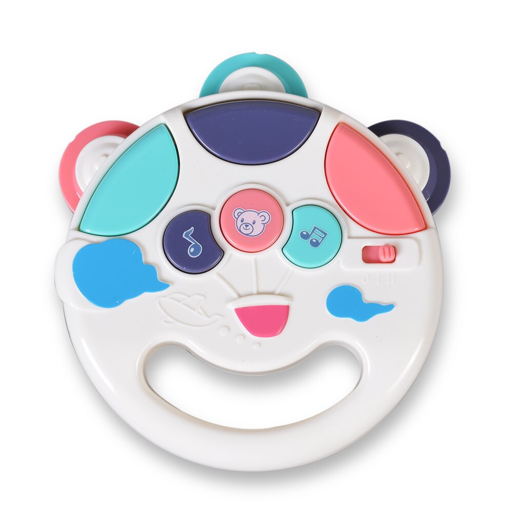 Moni Musikspielzeug Tamburin K999-106B Melodien Geräusche Licht Musikinstrument bunt