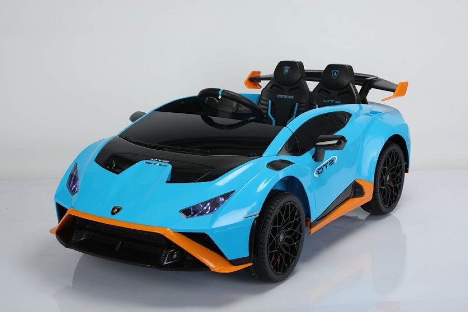 ES-Toys Kinder Elektroauto Lamborghini Huracan STO EVA-Reifen Bluetooth MP3 USB blau