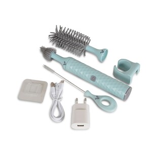 Cangaroo elektrisches Flaschenbürstenset 2in1 Saugerreiniger zwei Bürstengrößen blau 