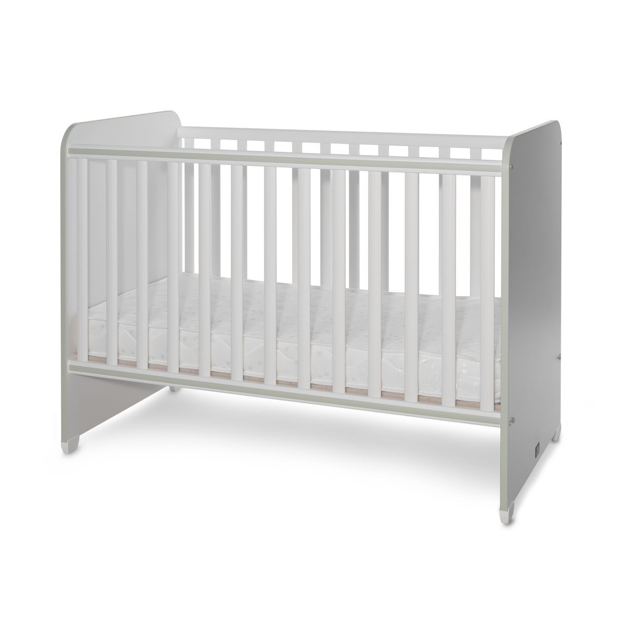 Lorelli Babybett Sweet Dream 124 x 68 x 95 cm Unterbettrahmen mit zwei Ebenen gr&uuml;n 