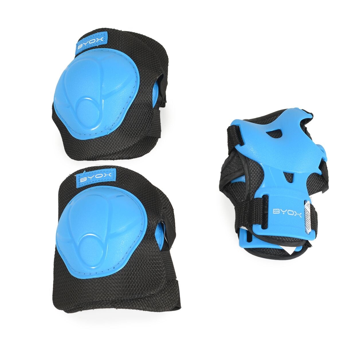 Schutzausrüstung H110 Protektoren Ellenbogen- Handgelenk- und Knieschützer blau