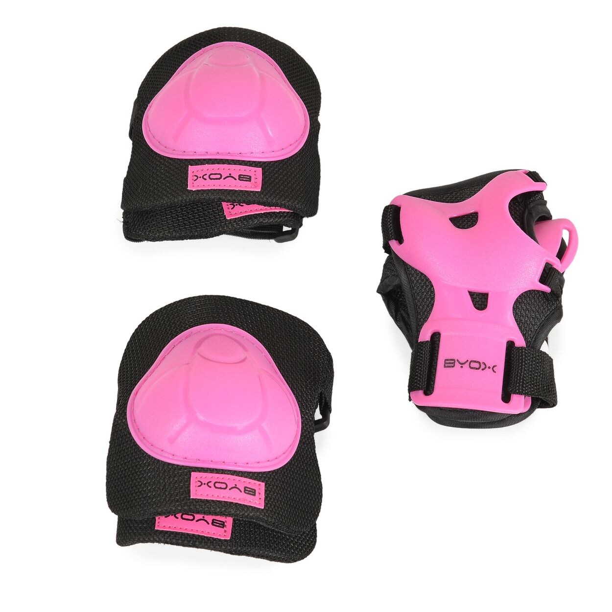 Schutzausrüstung H110 Protektoren Ellenbogen- Handgelenk- und Knieschützer pink