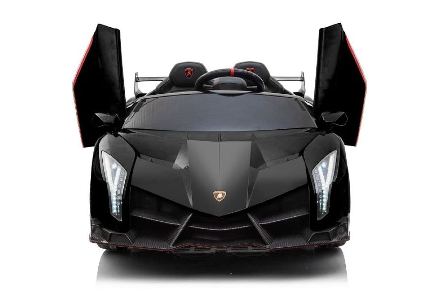 ES-Toys Kinder Elektroauto Lamborghini Veneno 615B EVA-Reifen Fernbedienung schwarz 