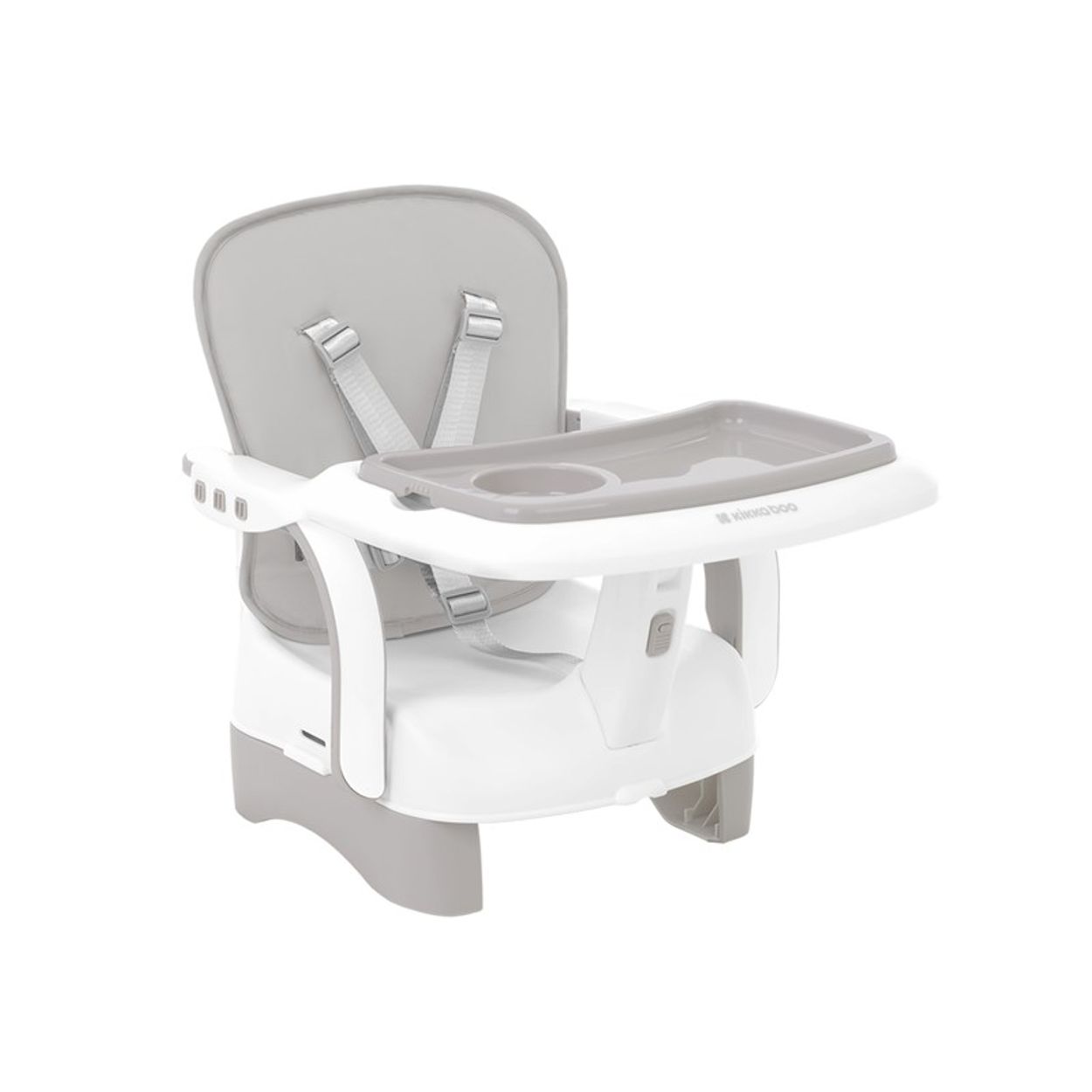 Kikkaboo Kinderstuhl, Boostersitz Chewy, Doppeltablett, Sicherheitsgurt, faltbar grau 