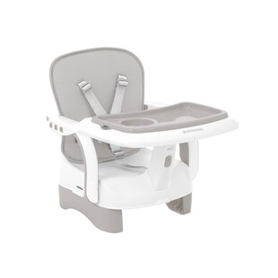 Kikkaboo Kinderstuhl, Boostersitz Chewy, Doppeltablett, Sicherheitsgurt, faltbar grau 