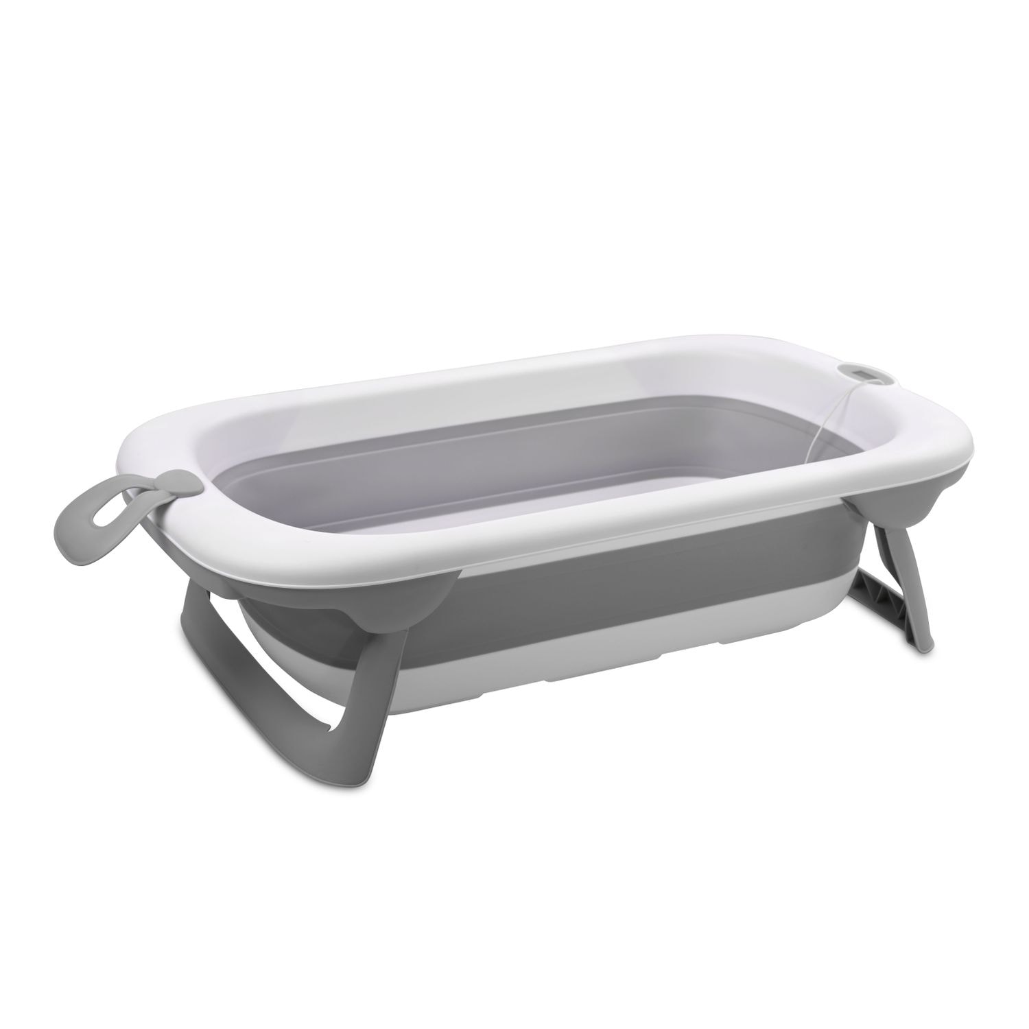 Lorelli Babybadewanne Royal 83 cm faltbar, Kanalabdeckung, stabile Beine grau 
