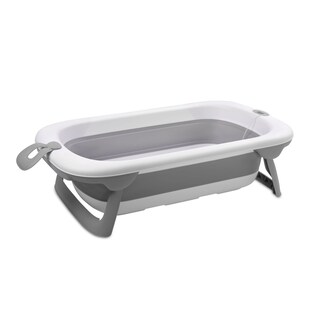 Lorelli Babybadewanne Royal 83 cm faltbar, Kanalabdeckung, stabile Beine grau 