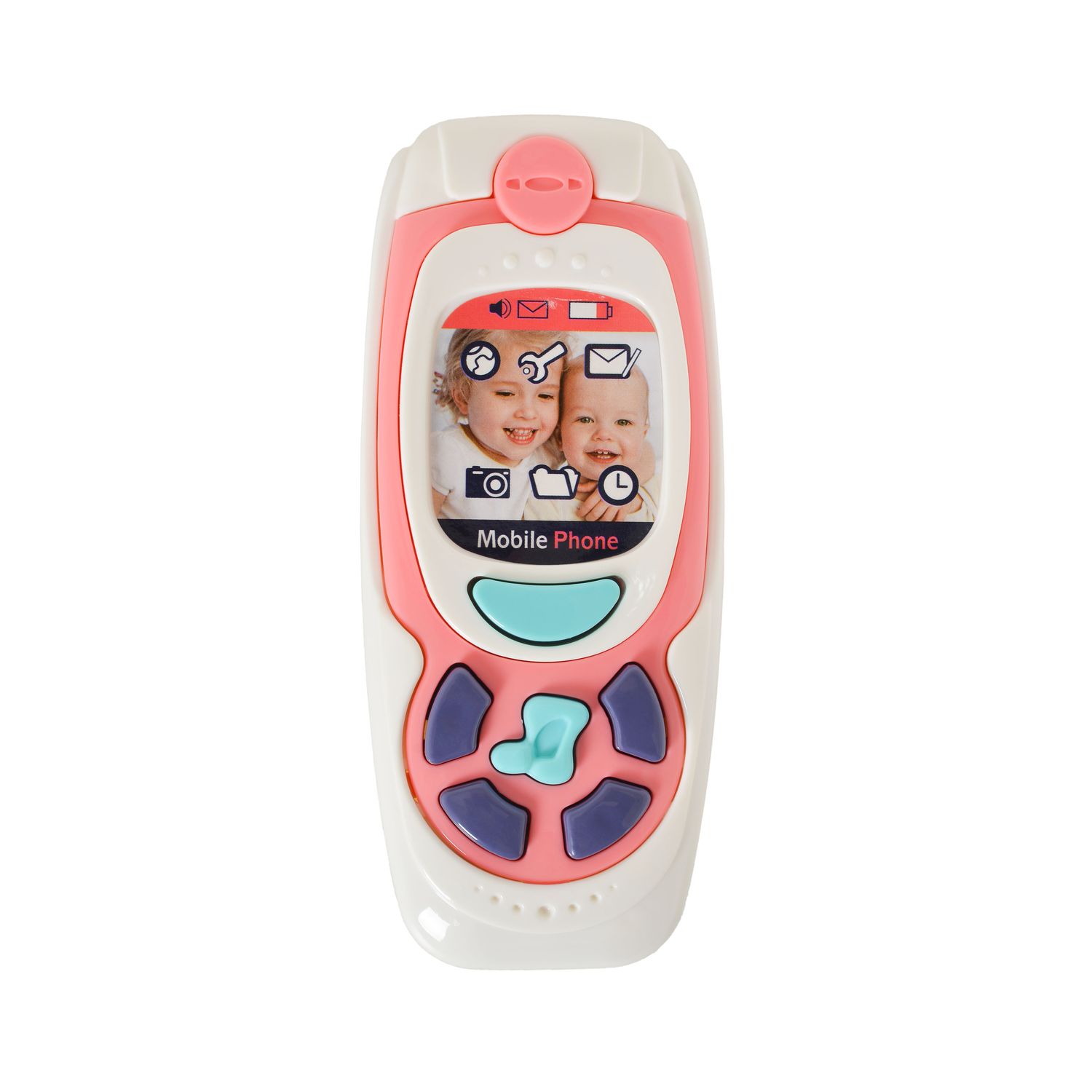 Moni Musikspielzeug Babytelefon K999-72G Tasten, Melodien, blinkende Lichter rosa 