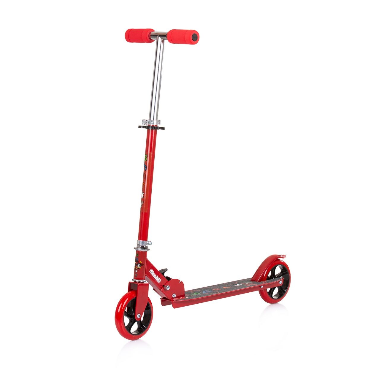 Kinderroller Sharky klappbar PU Räder ABEC-7 Lager Bremse verstellbar rot