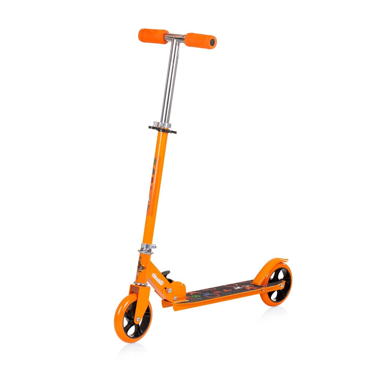 Kinderroller Sharky klappbar PU Räder ABEC-7 Lager Bremse verstellbar orange