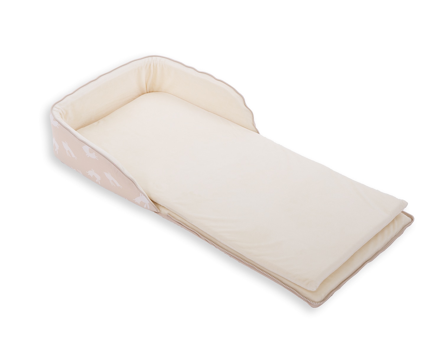 Kikkaboo tragbares Babybett 2 in 1 Rucksack Matratze verstellbare Gurte faltbar hellbraun 