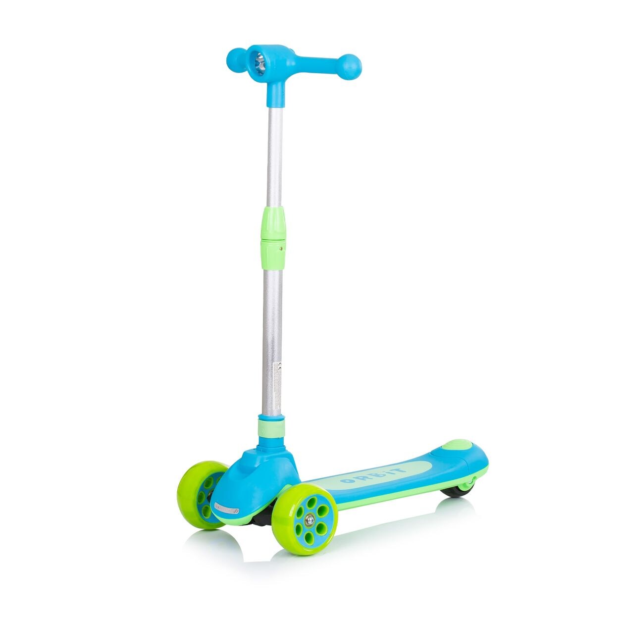 Kinderroller Orbit 3 LED-Räder Bremse Lenker höhenverstellbar klappbar blau