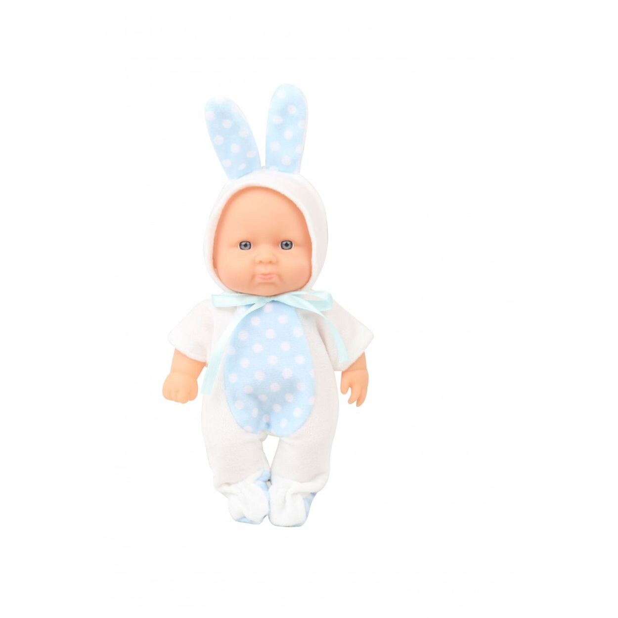 Kinderpuppe 20 cm Hase Spielpuppe, Hasenkostüm bewegliche Arme ab 3 Jahren weiß