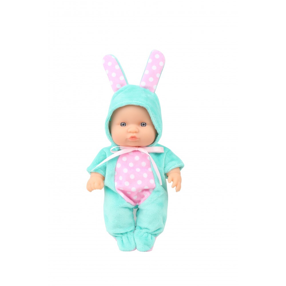 Moni Kinderpuppe 20 cm Hase Spielpuppe, Hasenkost&uuml;m bewegliche Arme ab 3 Jahren gr&uuml;n 