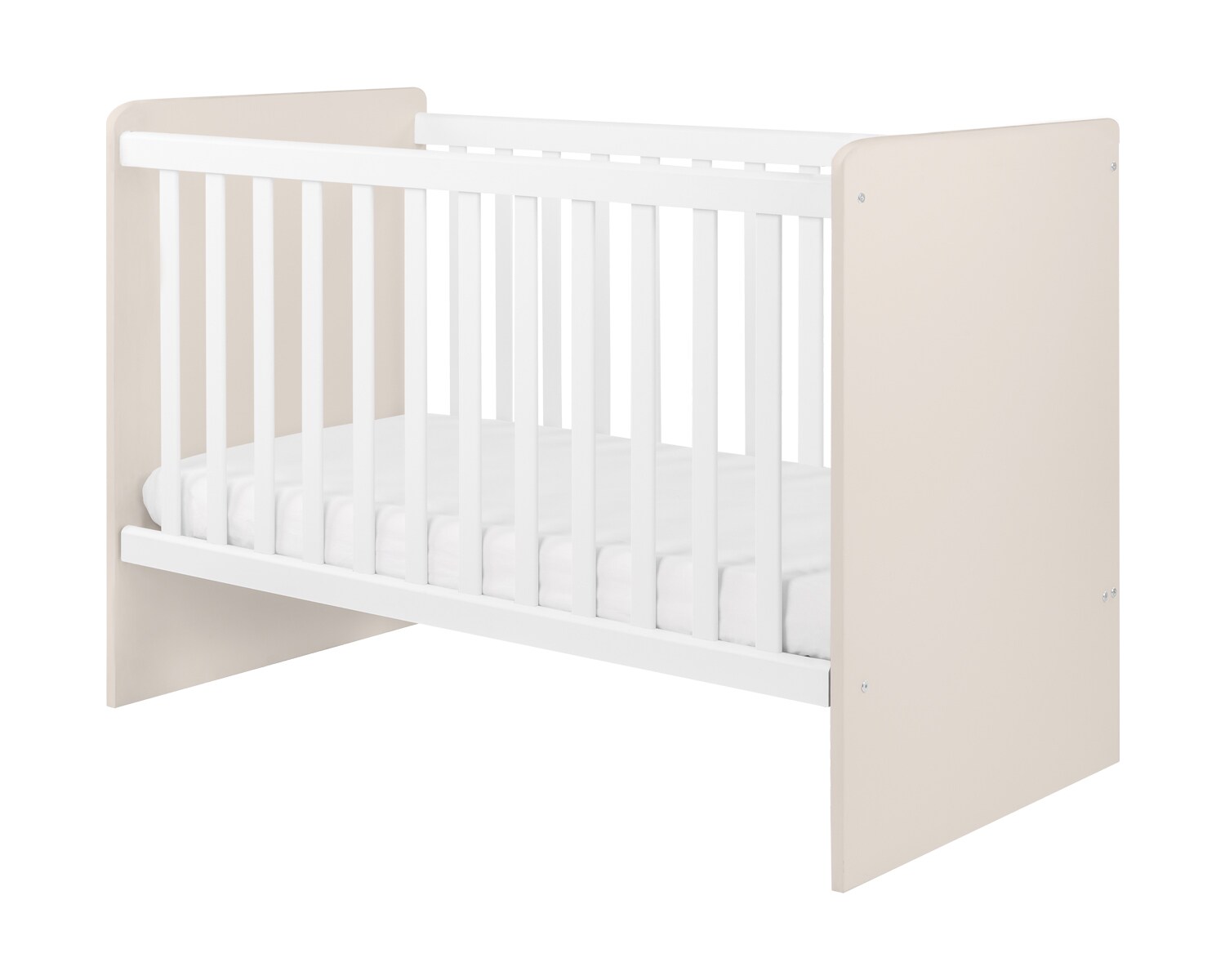 Kikkaboo Babybett Ayla 140 x 70 cm, Gitterst&auml;be abnehmbar, 3 Ebenen einstellbar beige 