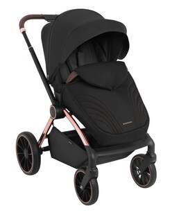Kikkaboo Kinderwagen Kara 2 in 1 Babywanne, Sportsitz, Wickeltasche, Federung schwarz 