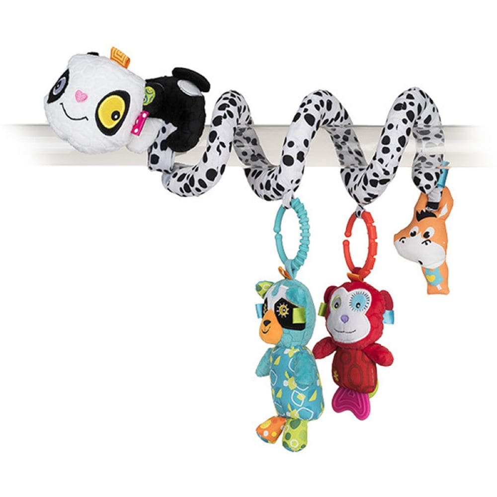 Bali Bazoo Activity Spirale Panda 88714 Bei&szlig;ring 3 Anh&auml;nger Pl&uuml;schtiere Rassel bunt 