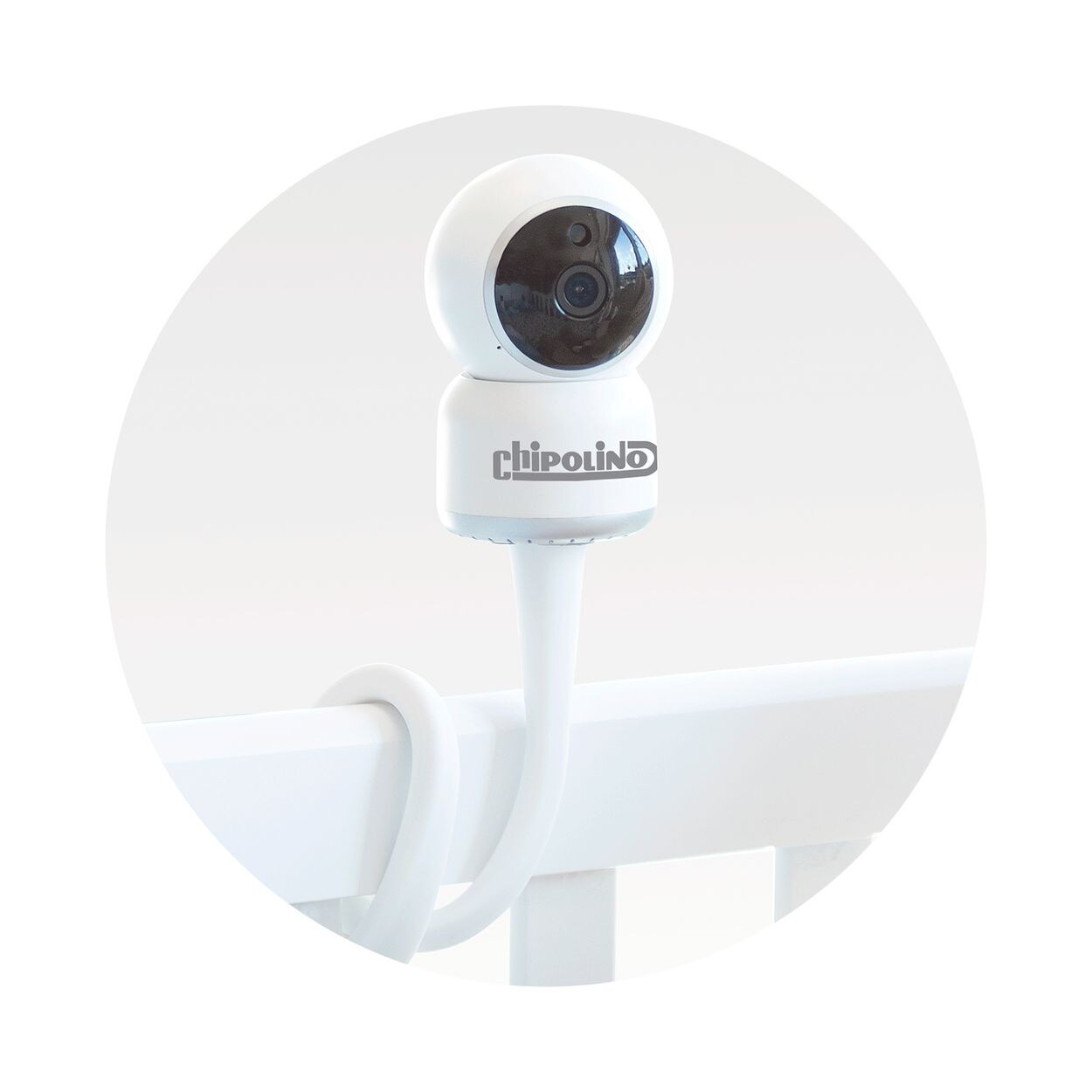Ersatzkamera Babyphone Atlas, Babyeinheit, flexibler Silikonständer weiß