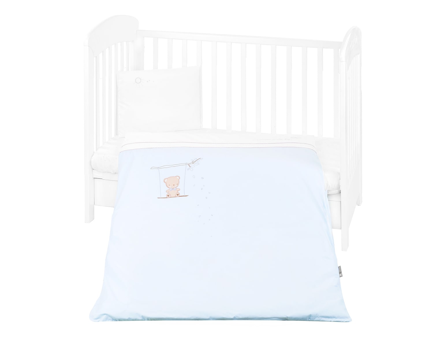 Kikkaboo Babybettw&auml;sche Set Dream Big 5-teilig Decke 135 x 95cm Kissen 45 x 35cm blau 